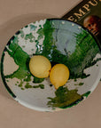 Handmade Tamegroute Bowl - Green (Half-Glazed Splatter)