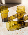 Handmade Beldi Tea Glasses Set - Amber