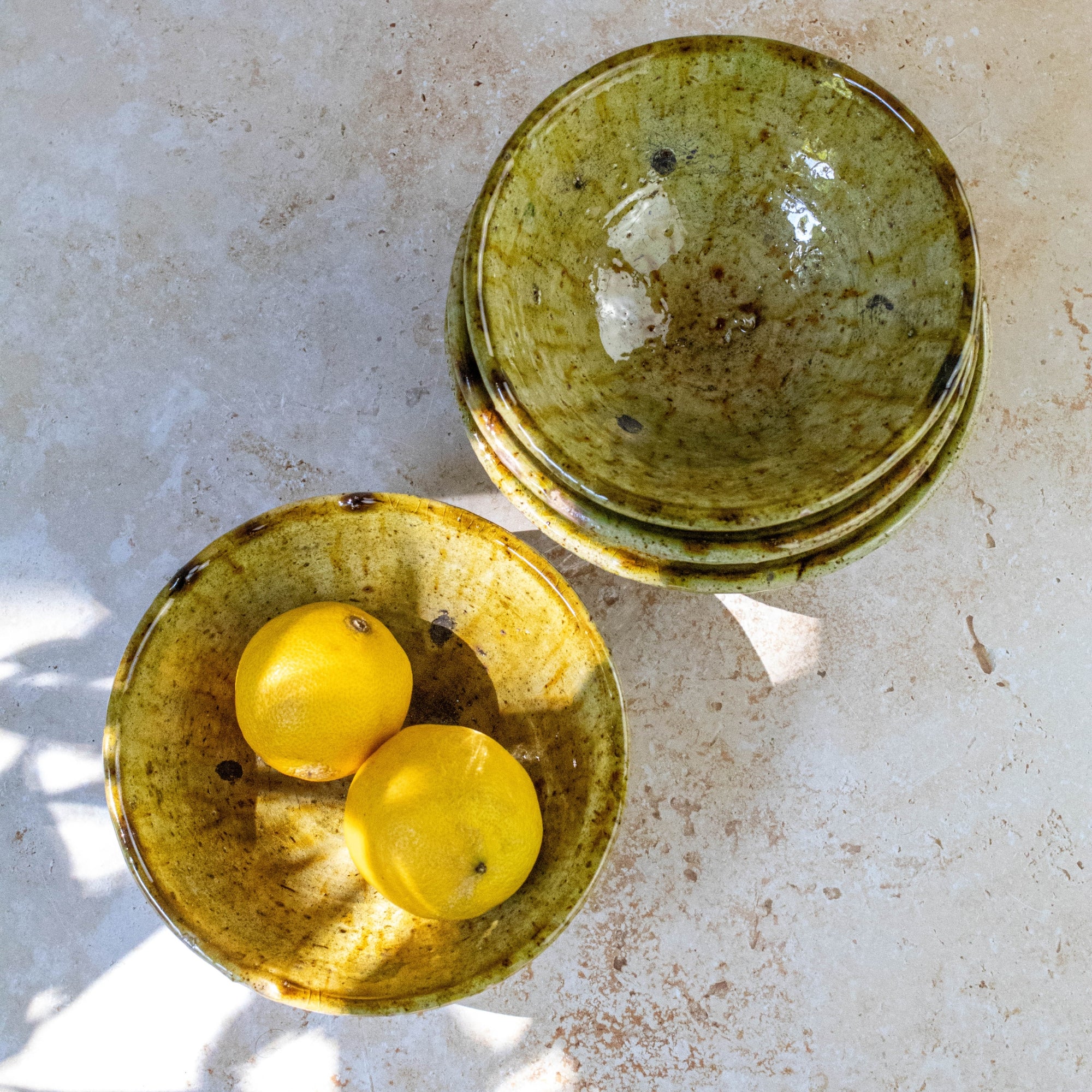 Handmade Tamegroute Bowl - Ochre