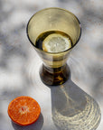 Amber Handblown Beldi Glass | Moroccan Mouth-Blown
