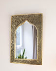 Luxe Moroccan Handcrafted Brass Mirror