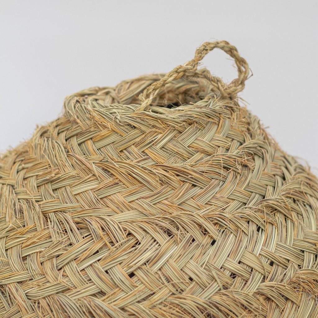 Doum Ball Lamp Wicker Shades with Fringes Zeegrass