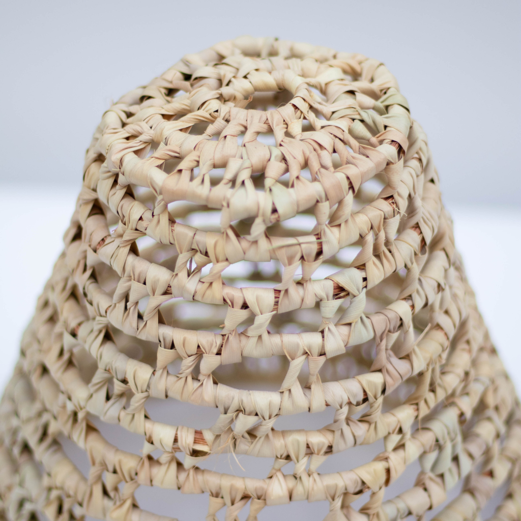 Braided Palm Cone Suspension Lampshade