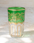 Moroccan Tea Glasses – Emerald Green & Gold Set of 6
