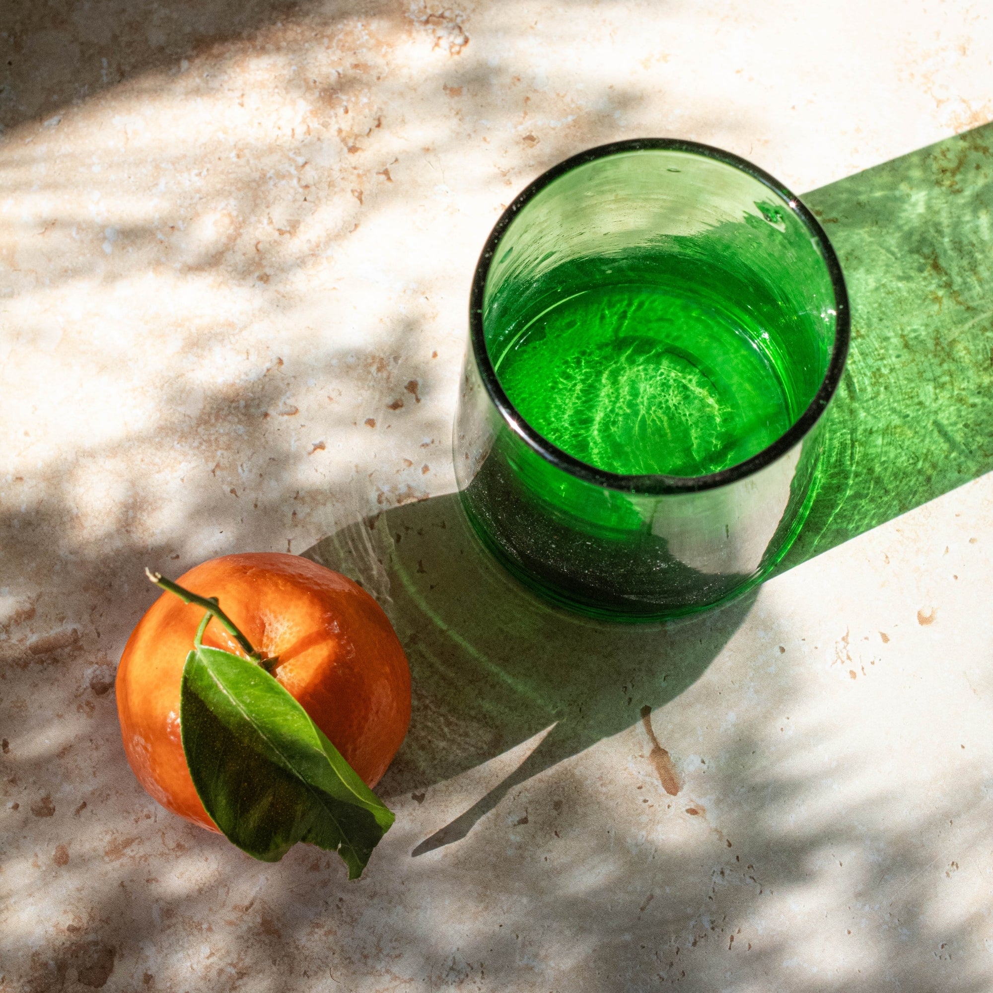Handmade Moroccan Beldi Glass - Green