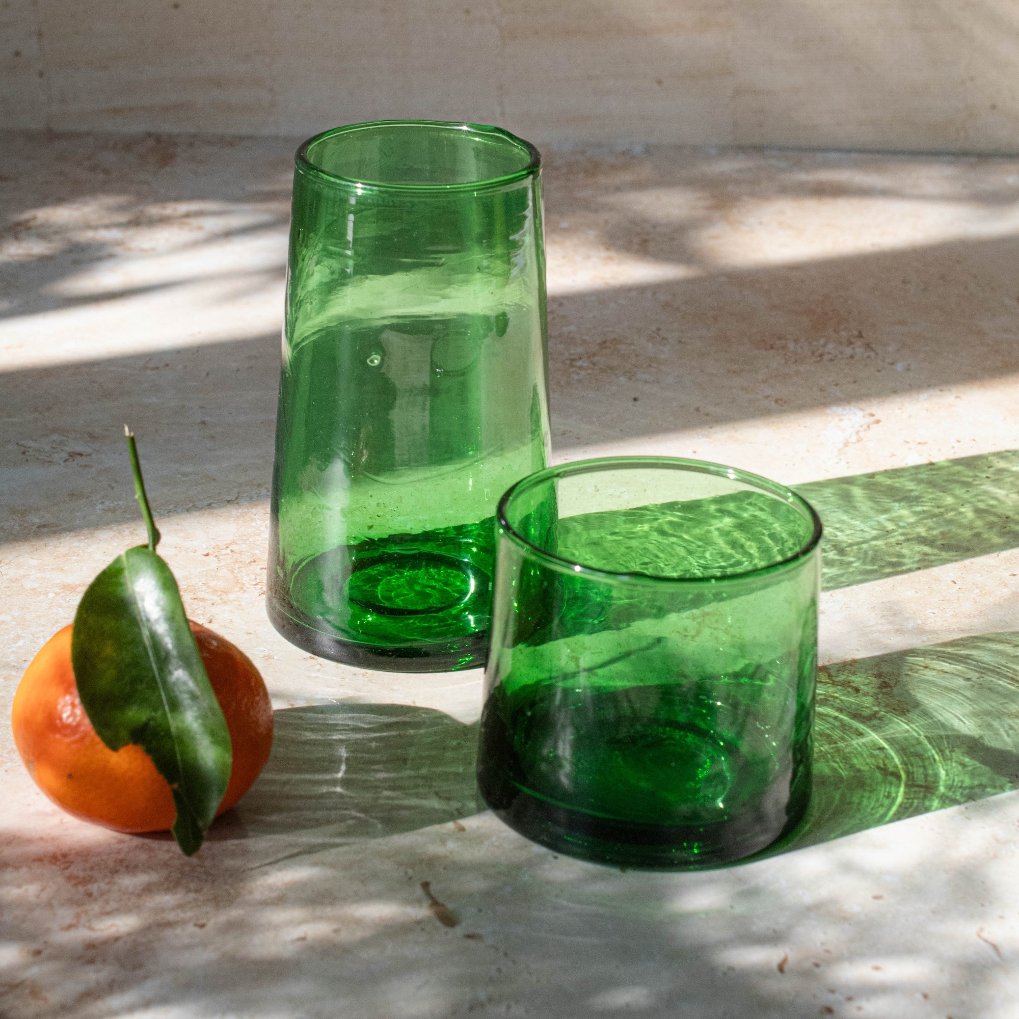Handmade Moroccan Beldi Glass - Green