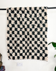 Moroccan Handmade Checkerboard Rug - Checkered Rugs  105cm x 80cm (Bryan)