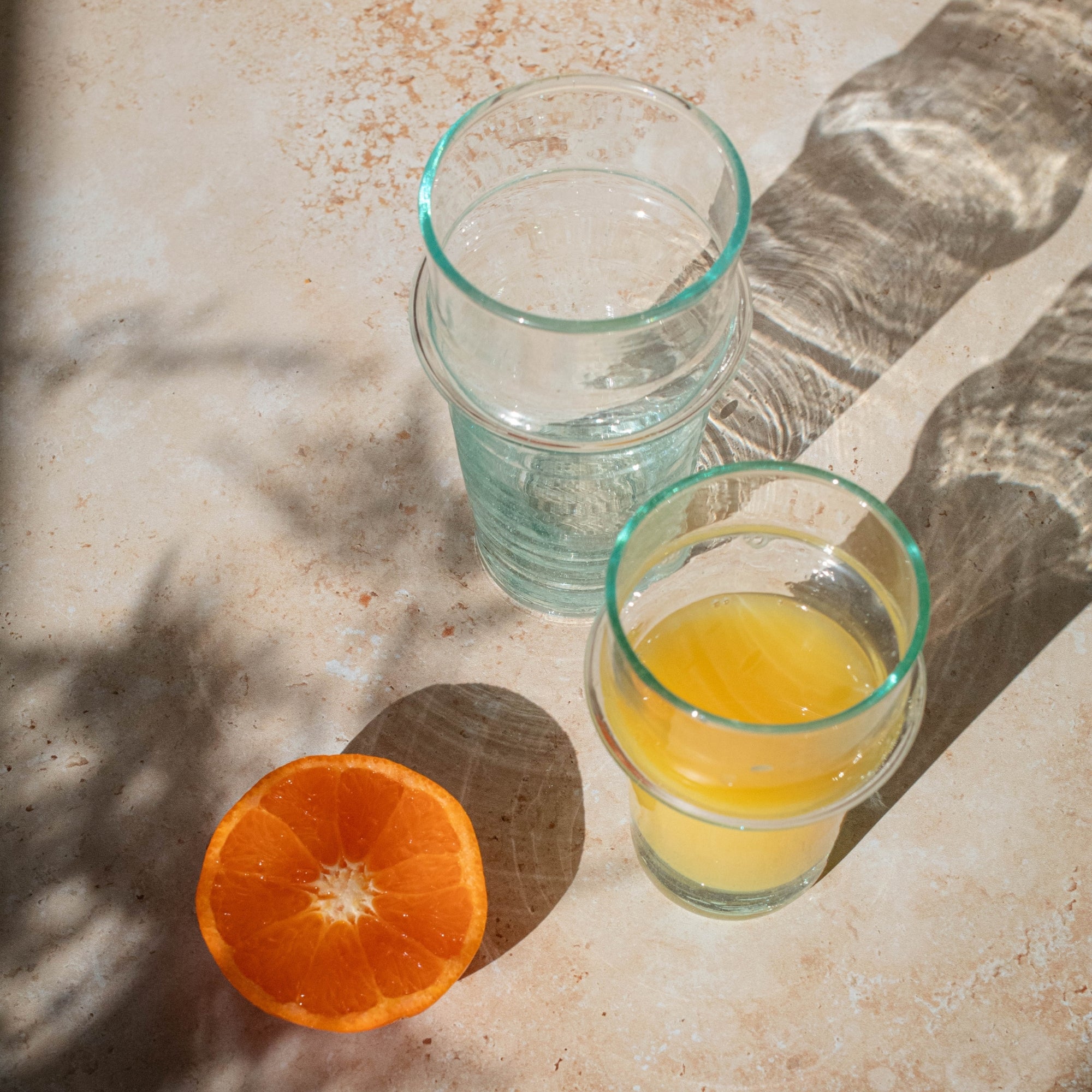 Handmade Beldi Tea Glasses Set - Clear