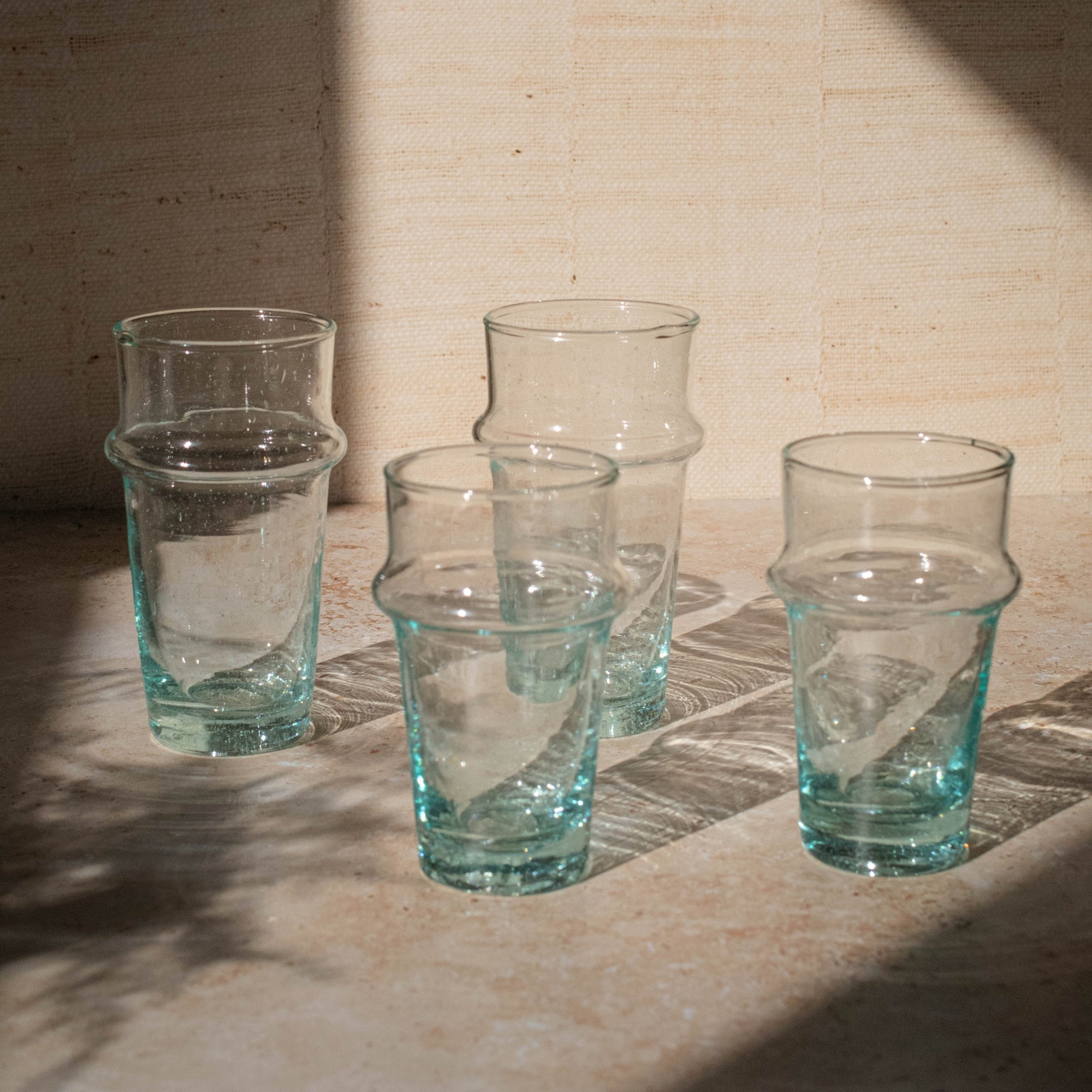 Handmade Beldi Tea Glasses Set - Clear