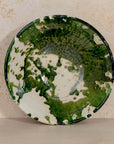 Handmade Tamegroute Bowl - Green (Half-Glazed Splatter)