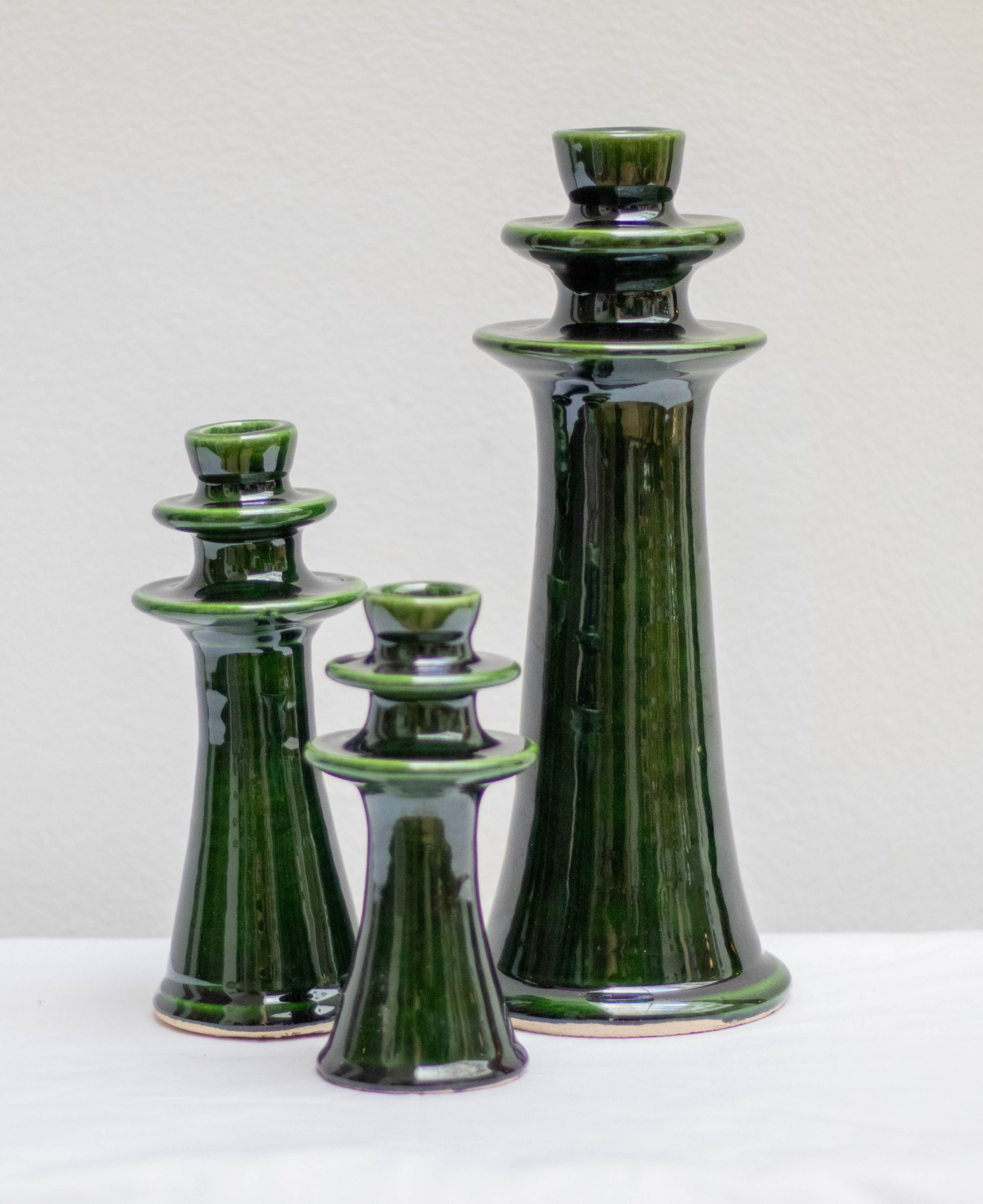 Moroccan Candle Holders - Green 3 Sizes 