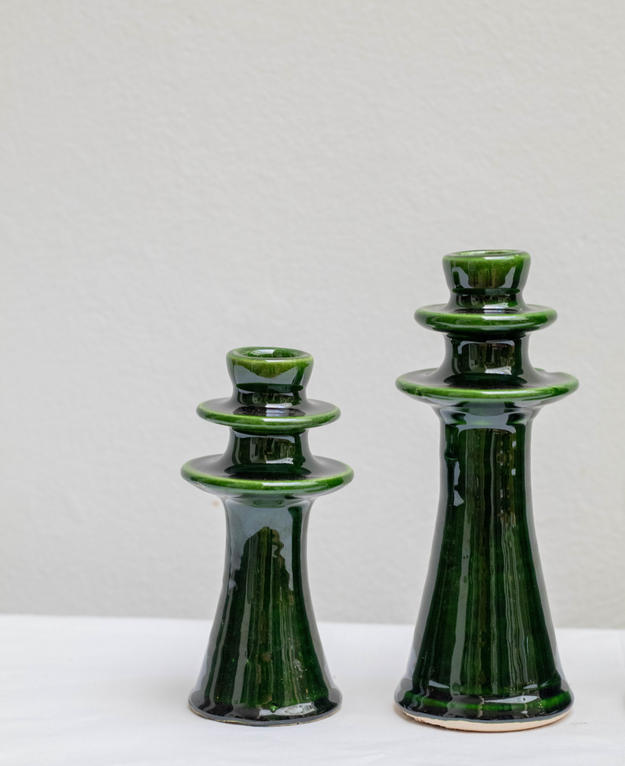 Moroccan Candle Holders - Green 3 Sizes 