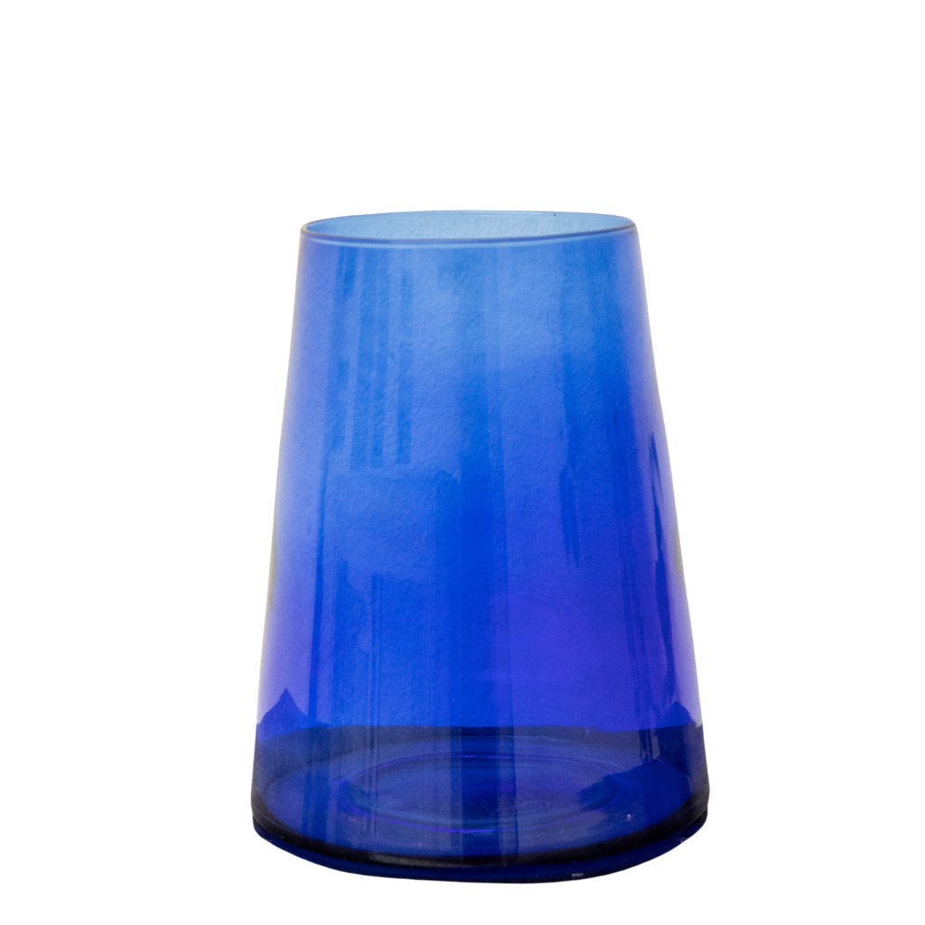 Handblown Moroccan Beldi Glass Vase – Sustainable Recycled Glass Home Décor