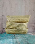 Handmade Rattan Woven Trays Baskets Wicker - Palm Leaf Baskets