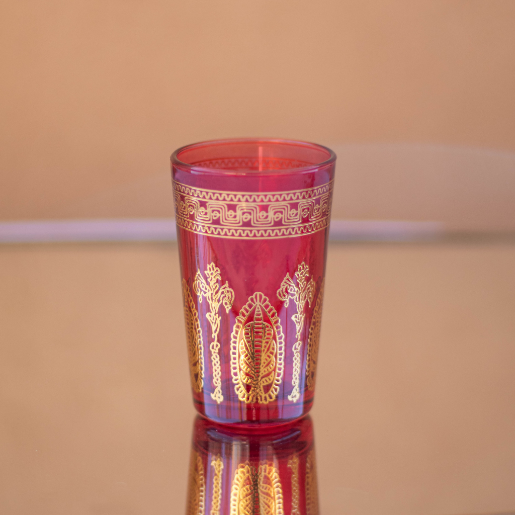 Handcrafted Moroccan Tea Glasses – Multicoloured Set of 6 for Stylish Serving