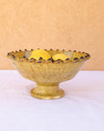Tamegroute Ochre Pedestal Bowl – Handmade Moroccan Ceramic