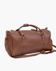 Moroccan Leather Weekend Bag with Shoe Pocket