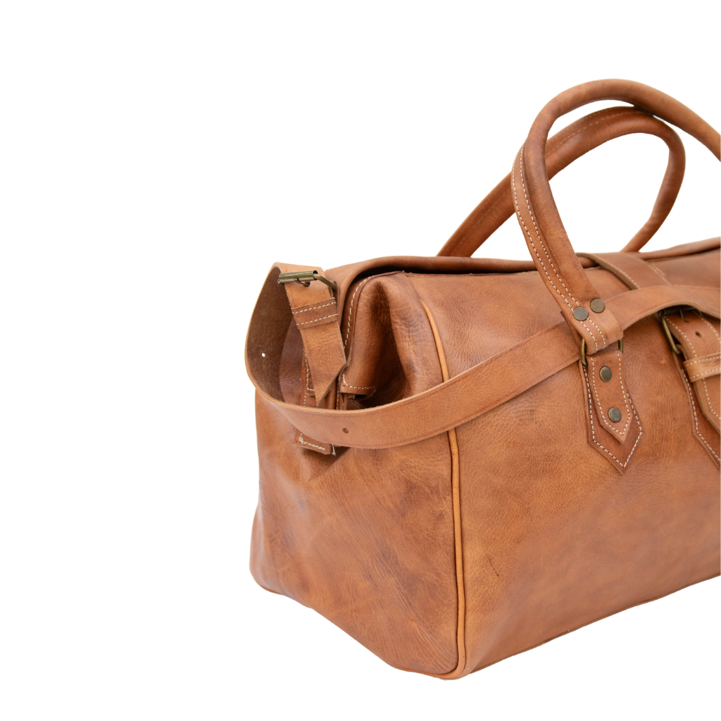 Moroccan Leather Weekender Bag