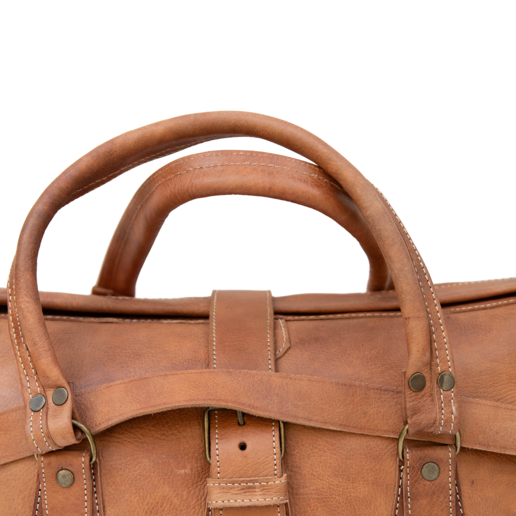 Moroccan Leather Weekender Bag