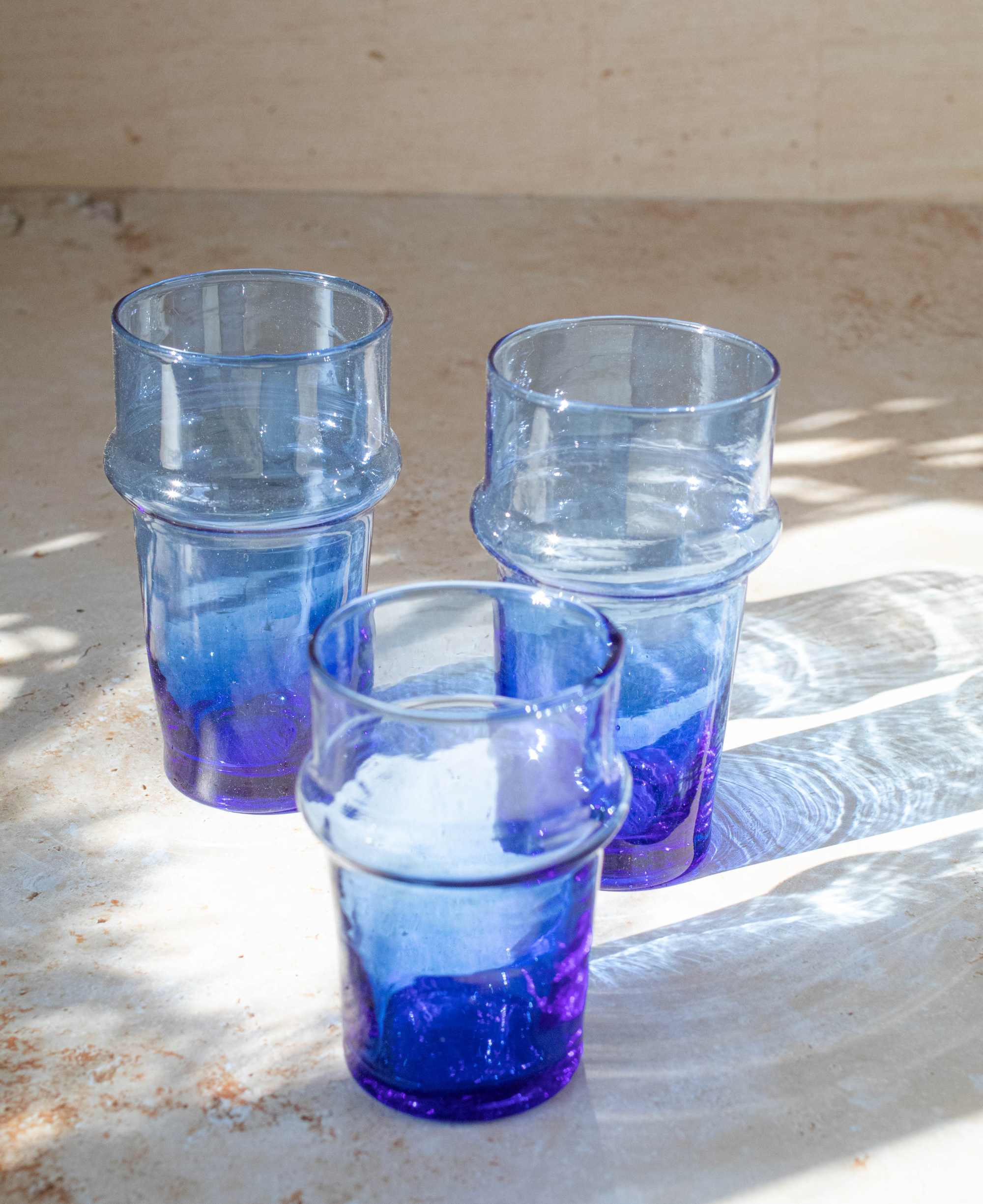 Recycled Moroccan Beldi Tea Glasses Set of 6 