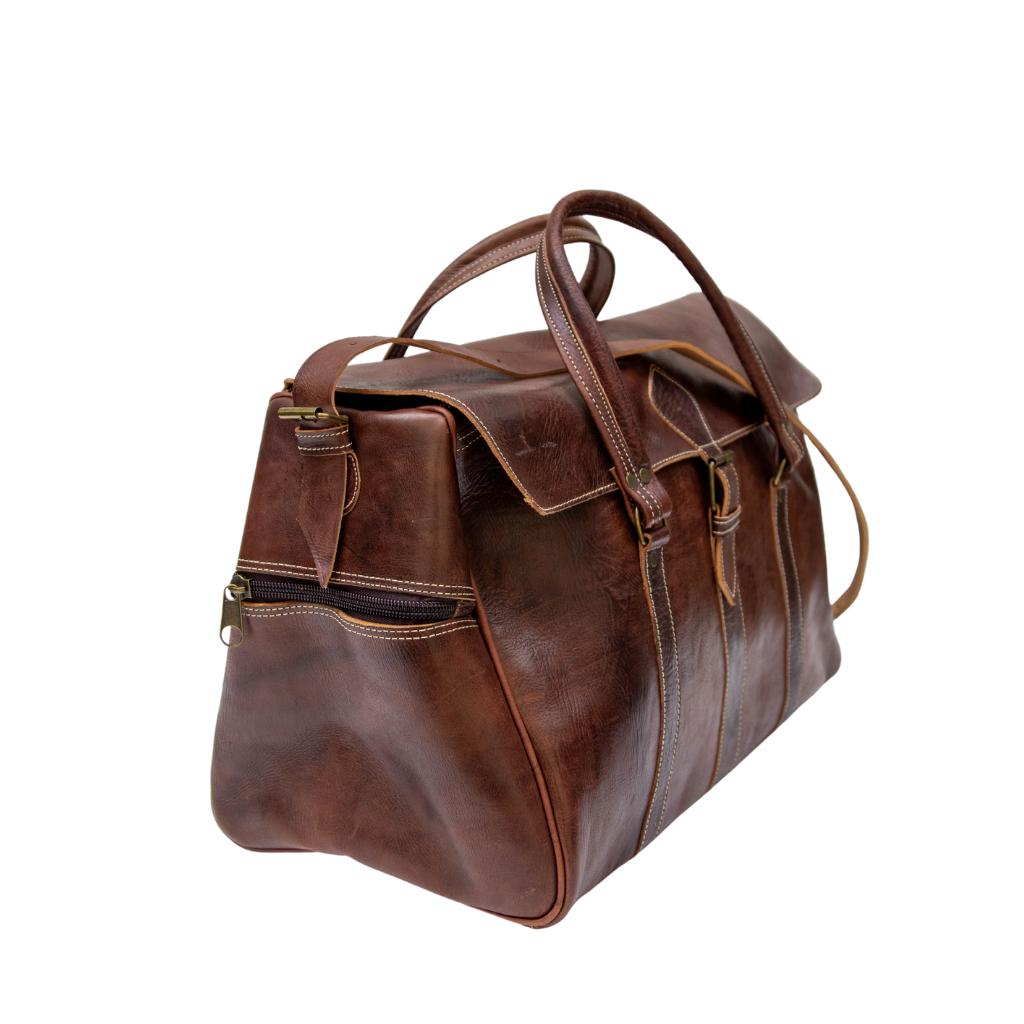 Handmade Leather Duffle Bag