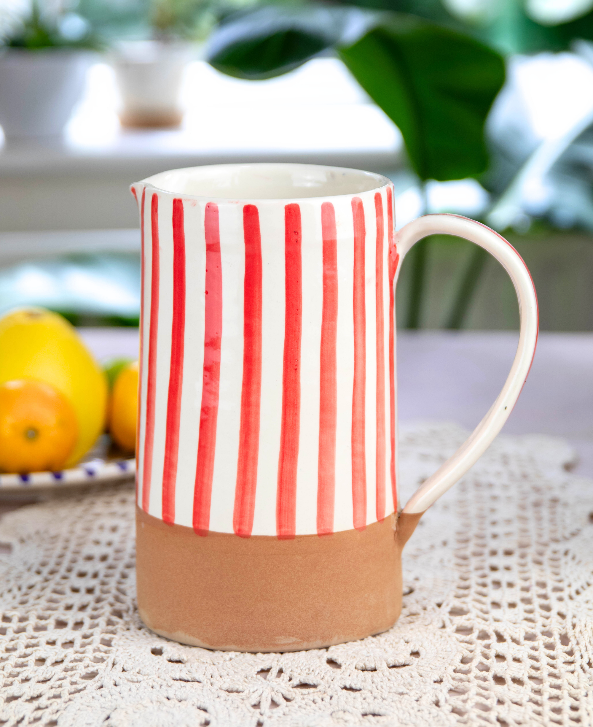 Large Moroccan Handmade Ceramic Jug