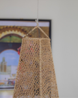 Boho-Chic Raffia Tube Bell Pendant Light - Handmade Ceiling Lamp for Unique Lighting