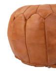 Moroccan Leather Pouffe Natural Tan