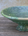 Handmade Tamegroute Sculptural Pedestal Bowl - Green