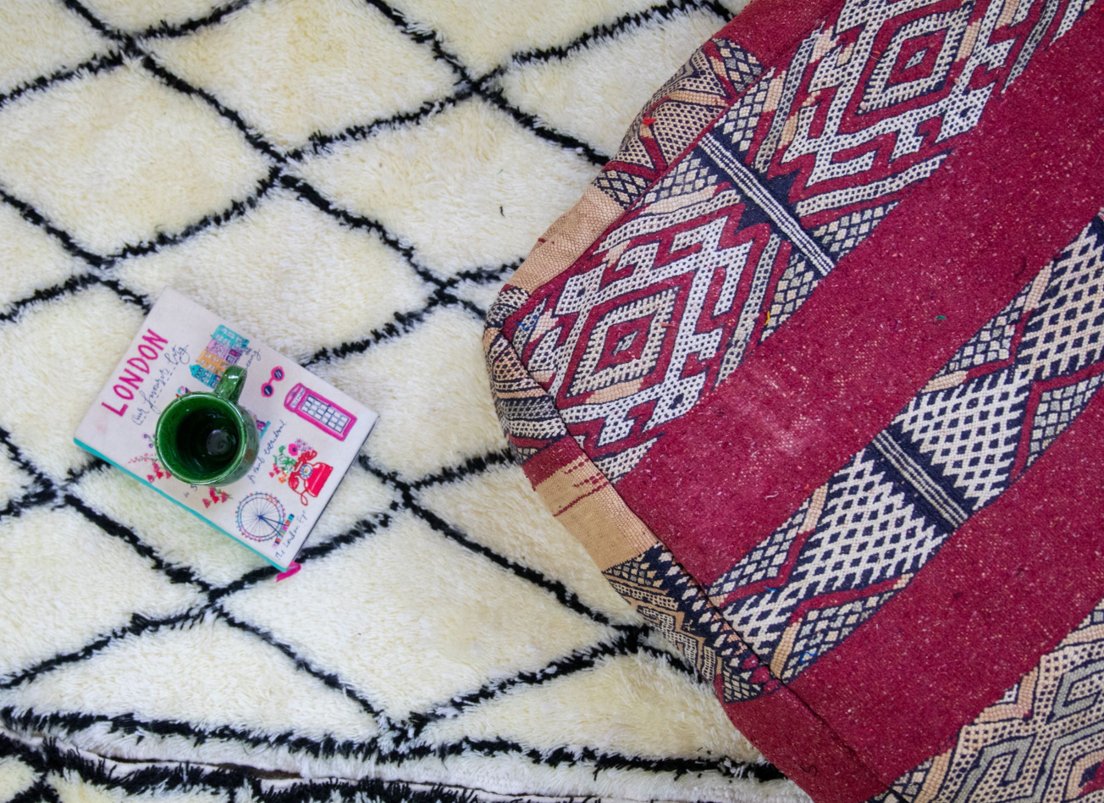 Handmade Moroccan Floor Cushions, Ottomans, and Poufs for Unique Home Décor (Yasmin))