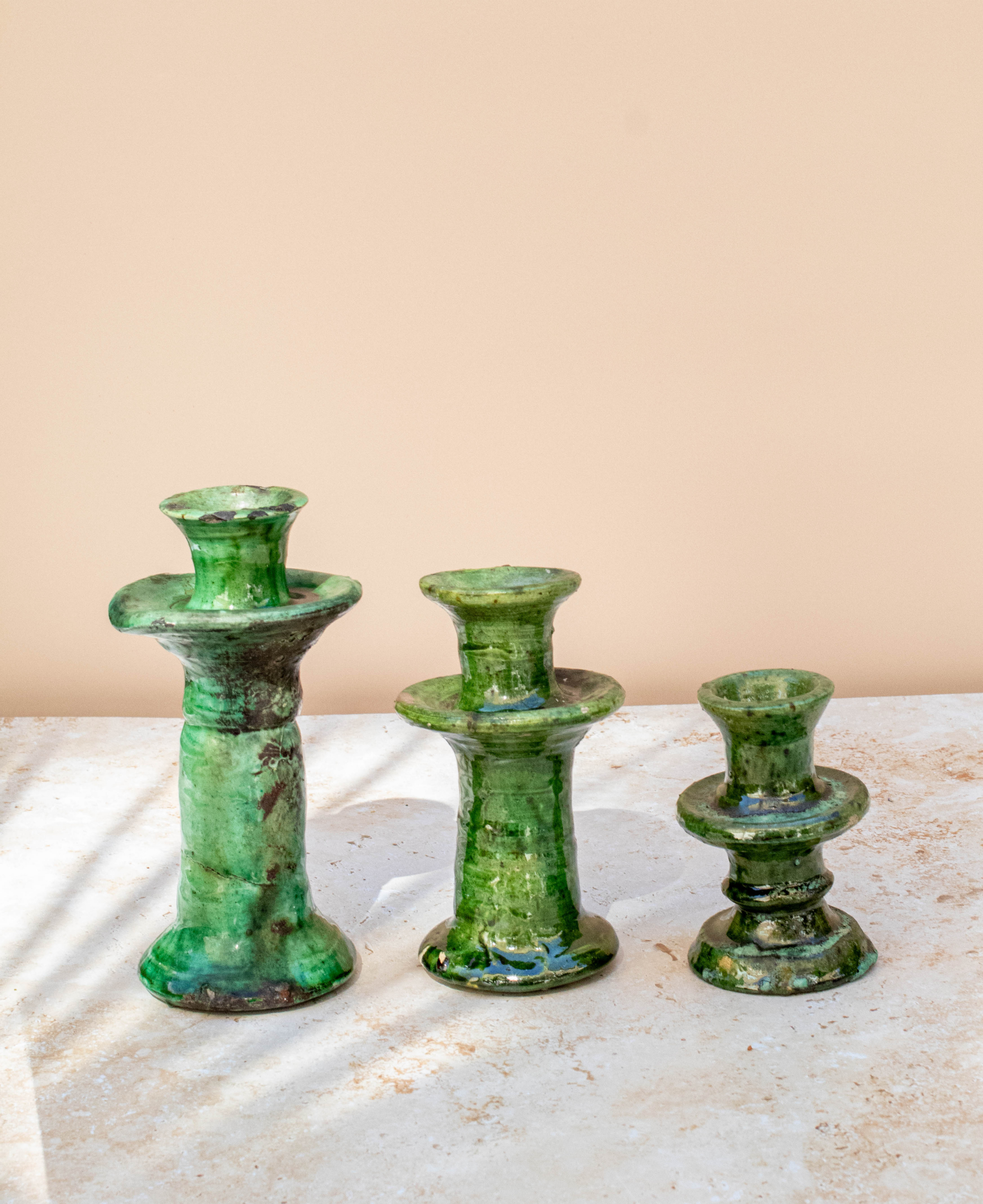 Tamegroute Green Candle Holder – 5 Sizes
