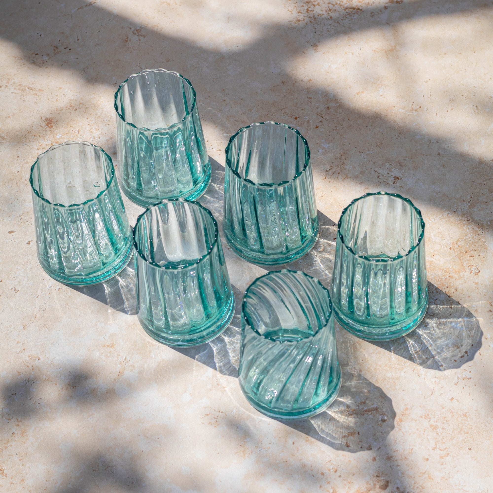 Handmade Moroccan Beldi Ridge Glass 