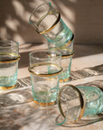 Recycled Moroccan Beldi Clear Tea Glasses Set