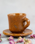 Handmade Moroccan Pottery Espresso Set: Artisan Crafted, Rustic Coffee Cups