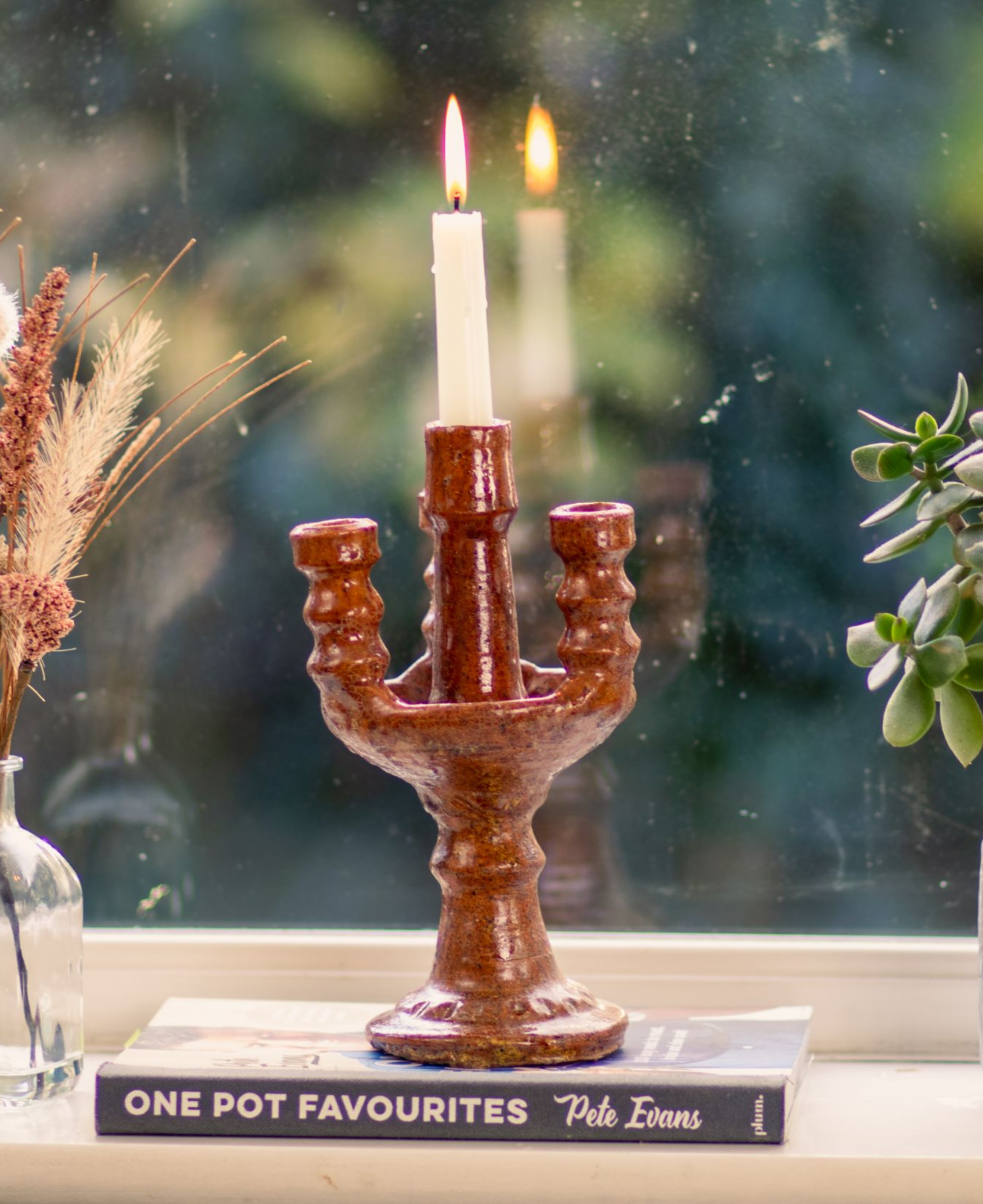 Rare Bespoke Beehive Ceramic Candleholder.