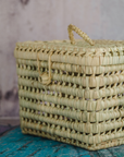 Wicker Storage Baskets - Palm Leaf Storage Chests - Handmade Rattan Basket Storage