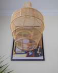 Boho Raffia Bell Pendant Light - Stylish Ceiling Lamp for Home Decor
