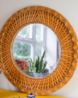 Moroccan Hand-Carved Wooden Mirror