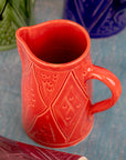 Handmade Moroccan Carved Pitcher - 