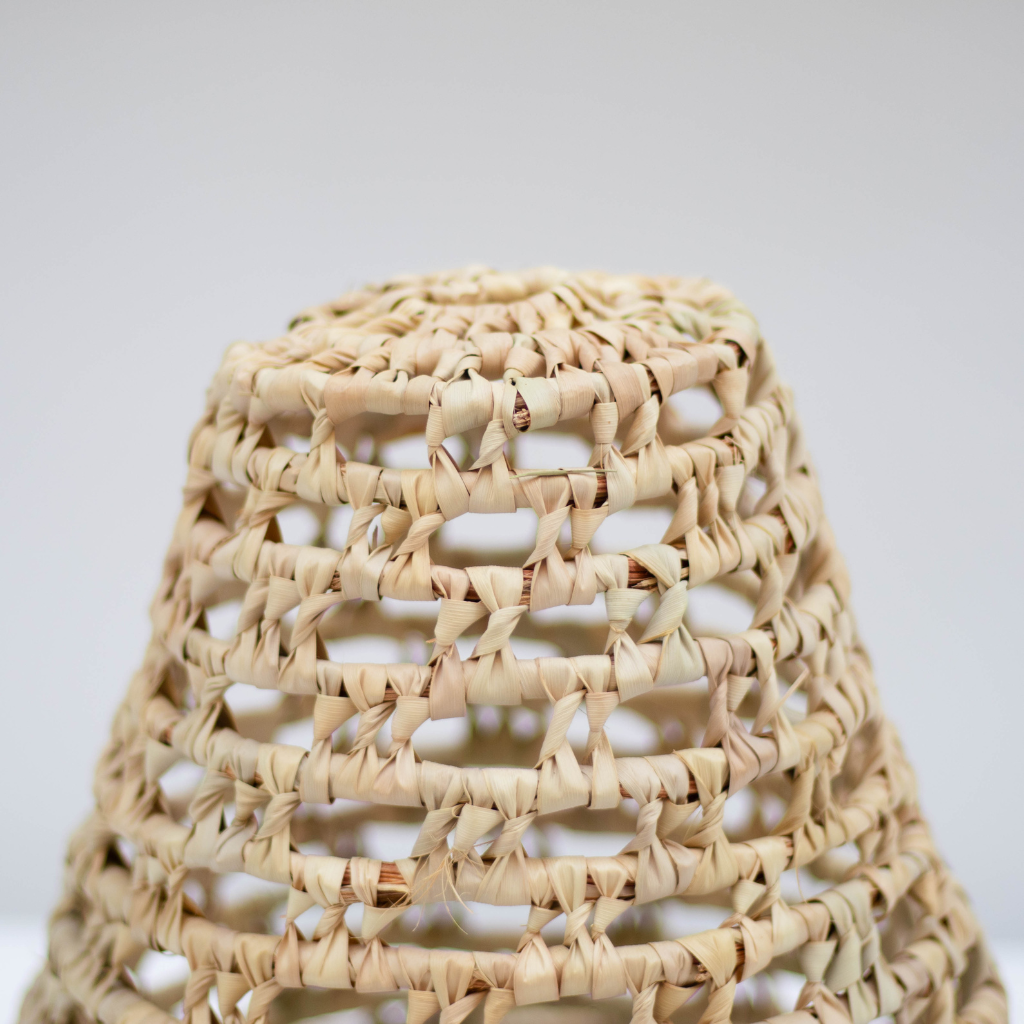 Braided Palm Cone Suspension Lampshade