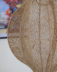 Handmade Raffia Suspension Lampshade: Crafted Ceiling Pendant