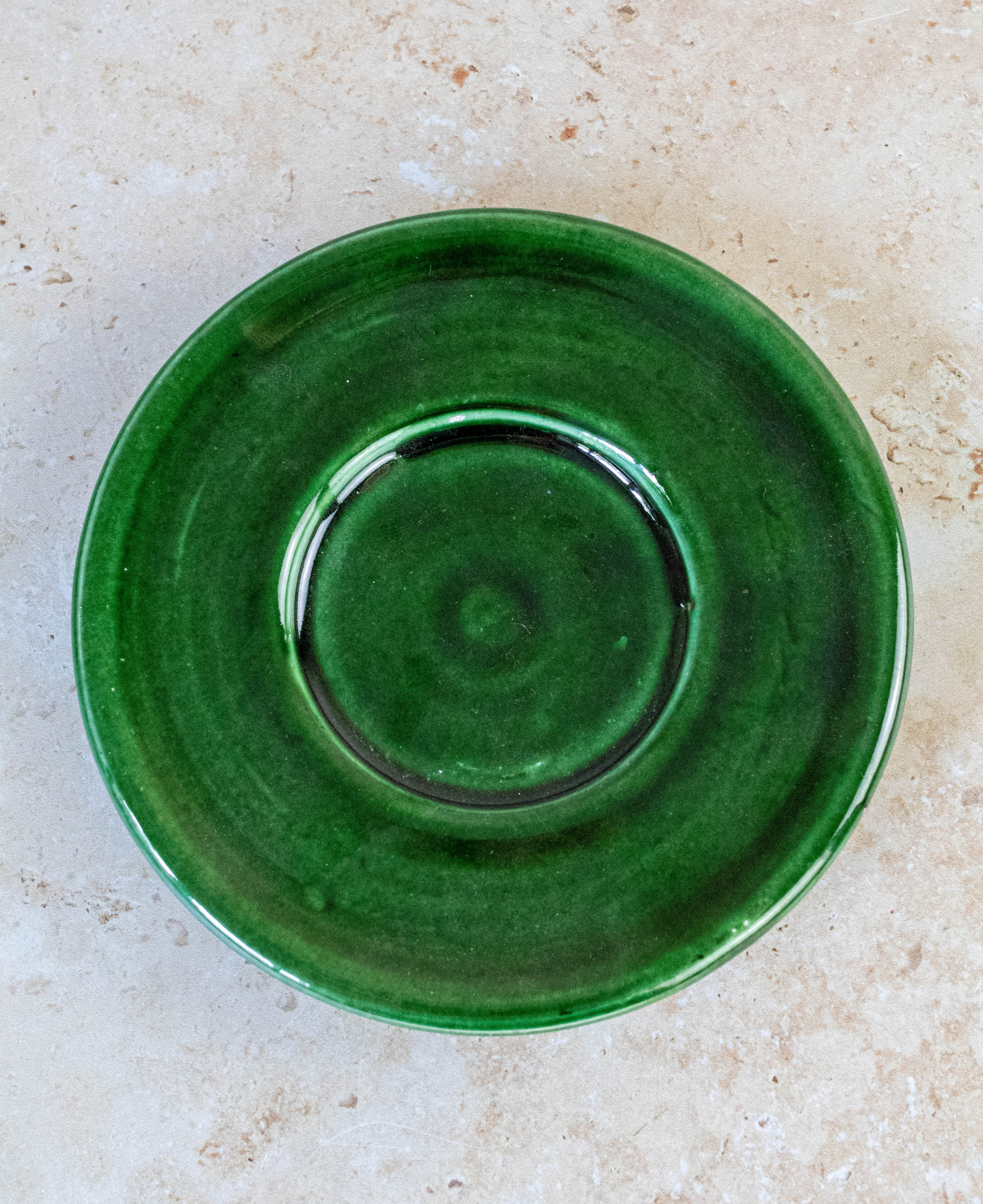 Tazekka Green Moroccan Ceramic Espresso Set