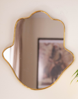 Moroccan Handcrafted Brass Mirror - Fatima Hand