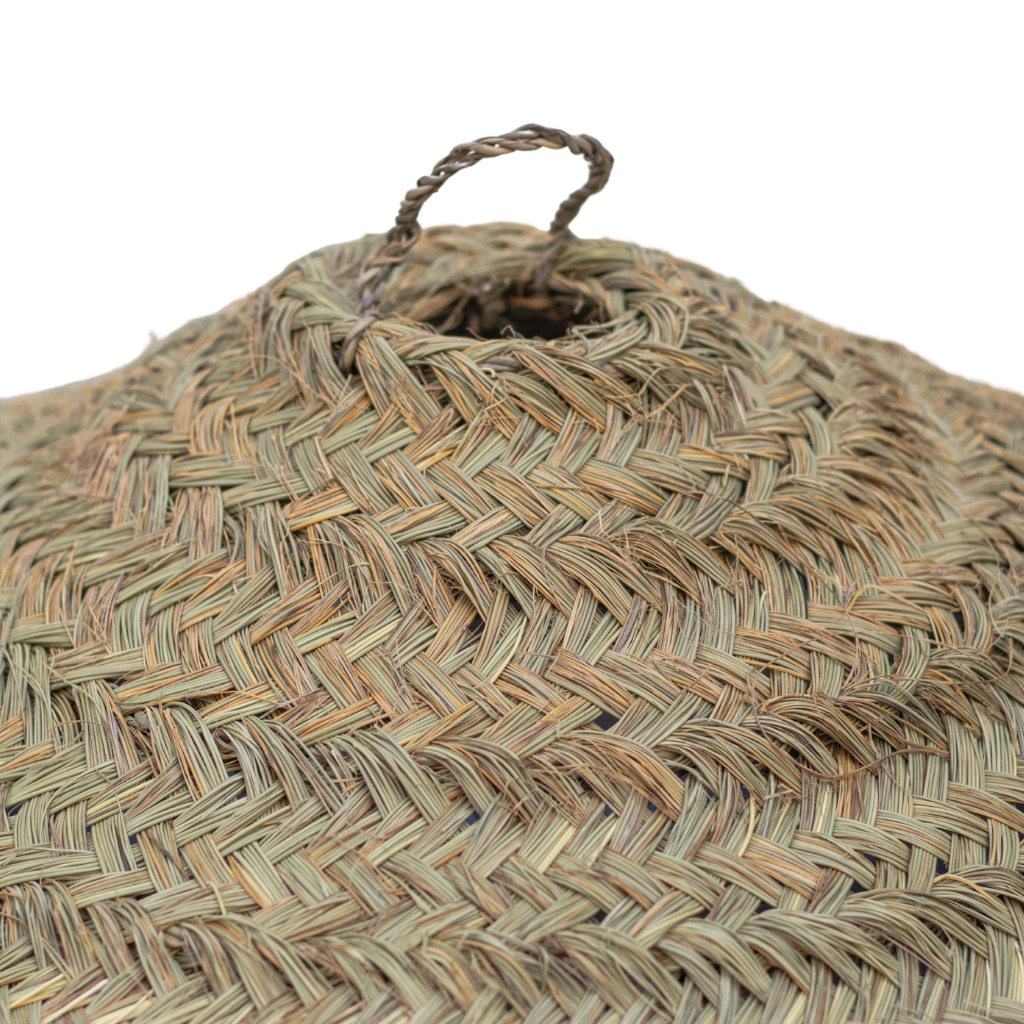 Moroccan Braided Doum Fiber Straw Umbrella Pendant Light