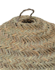 Moroccan Braided Doum Fiber Straw Umbrella Pendant Light