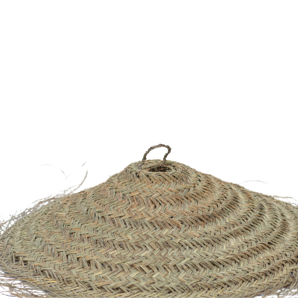 Moroccan Braided Doum Fiber Straw Umbrella Pendant Light