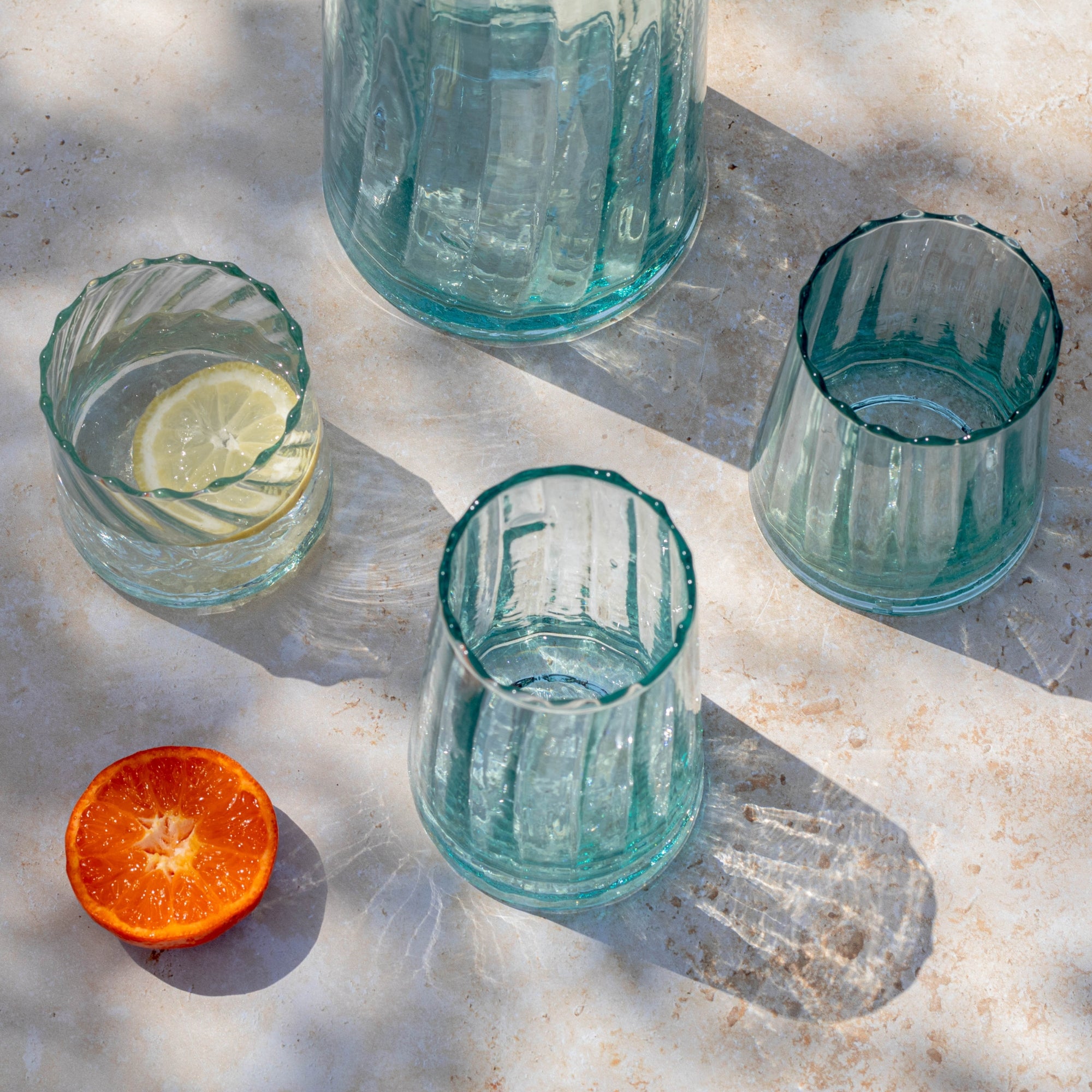 Handmade Moroccan Beldi Ridge Glass 