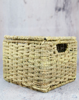 Moroccan Wickerwork Palm Leaf Storage Basket Wicker Trunk 