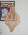 Handmade Raffia Suspension Lampshade: Crafted Ceiling Pendant