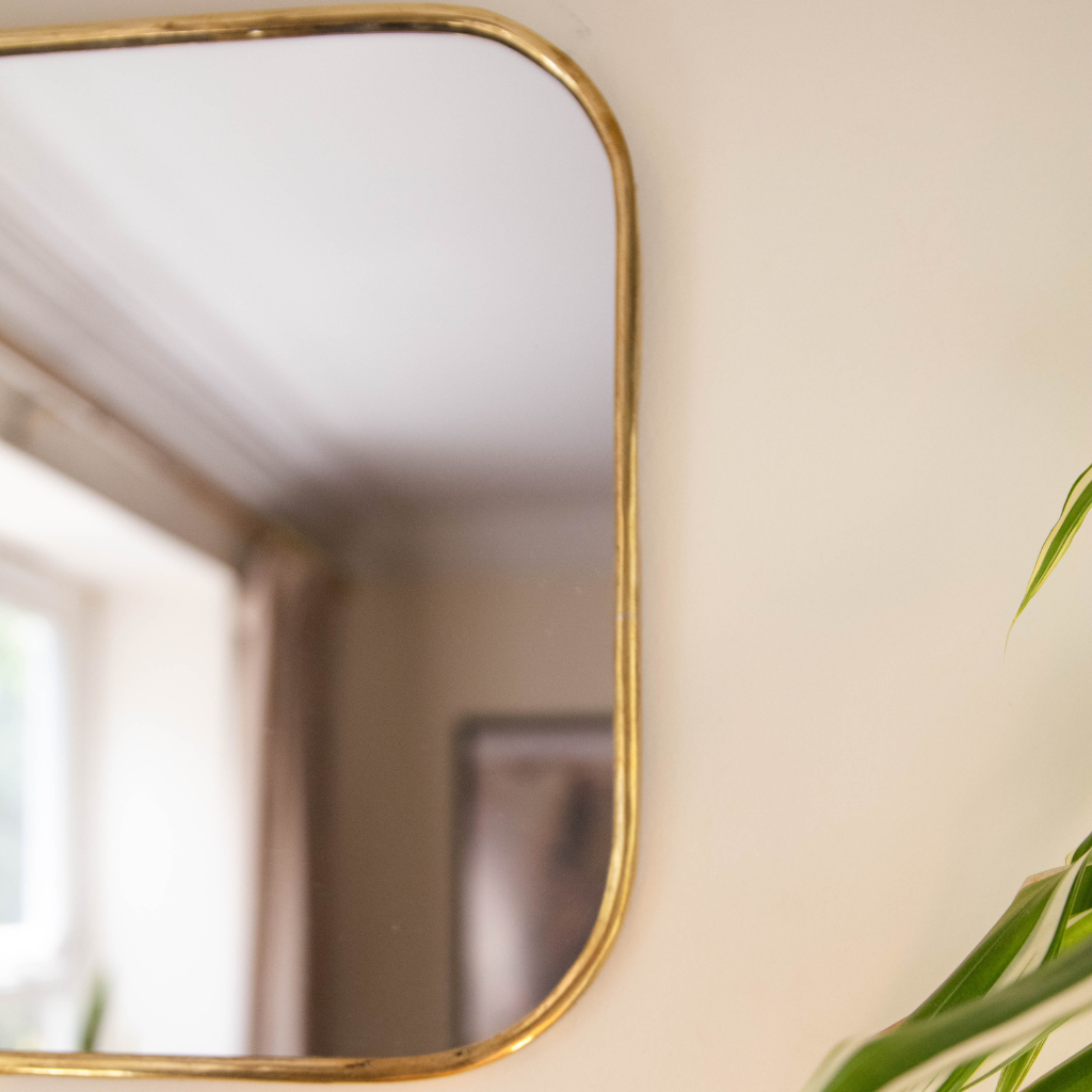 Moroccan Handcrafted Brass Mirrors - Square